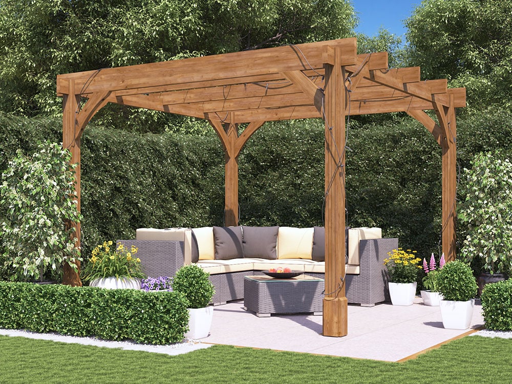 wooden pergola